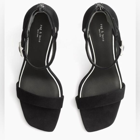 Rag & Bone Leather “Ellis” Sandal Black Size 10 New in Box - Picture 3 of 15